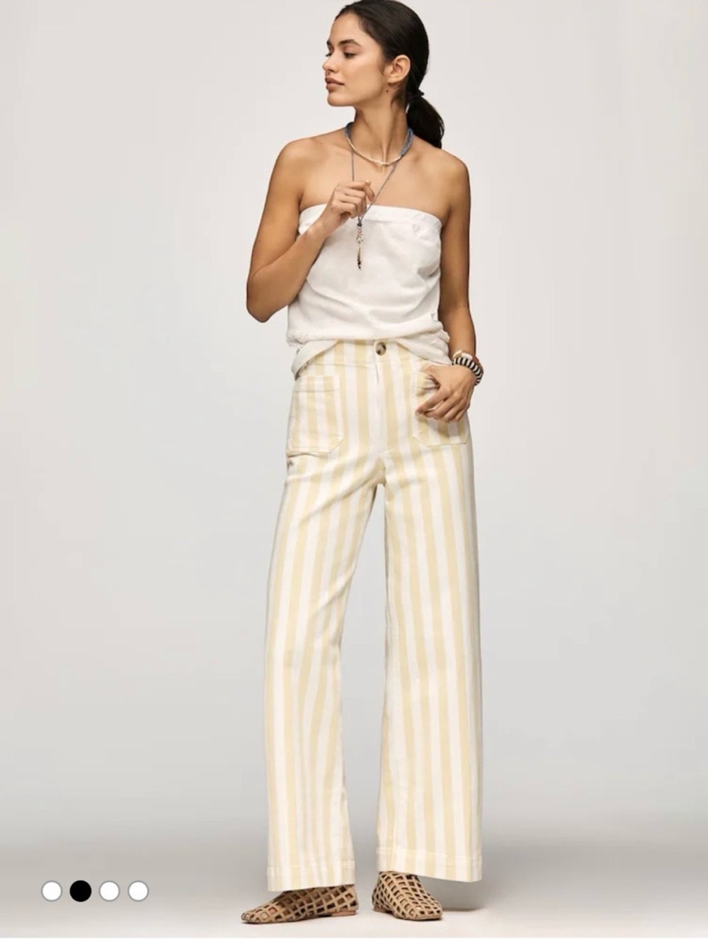 Maeve The Collette Cropped Striped Jeans- 28 Petite